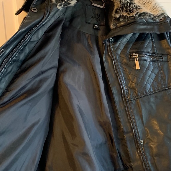 L2 Faux Black Leather Jacket - Picture 5 of 8
